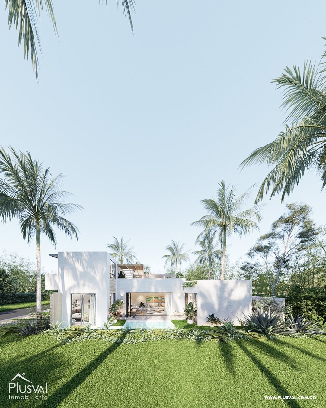 4 villas de 2 niveles en Punta Cana con piscina. 460178