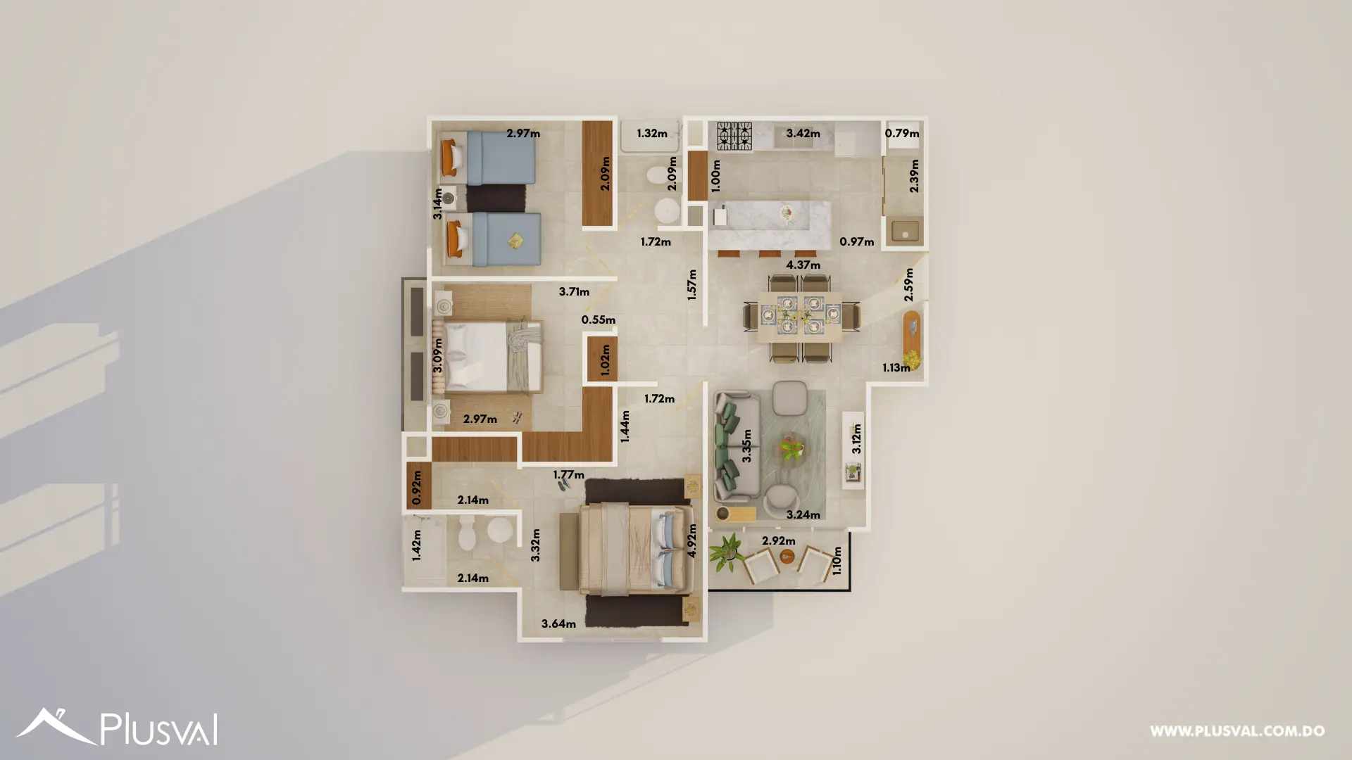 APARTAMENTO DE 3 HABITACIONES DE CORALES DE PALMARE BAVARO 519087