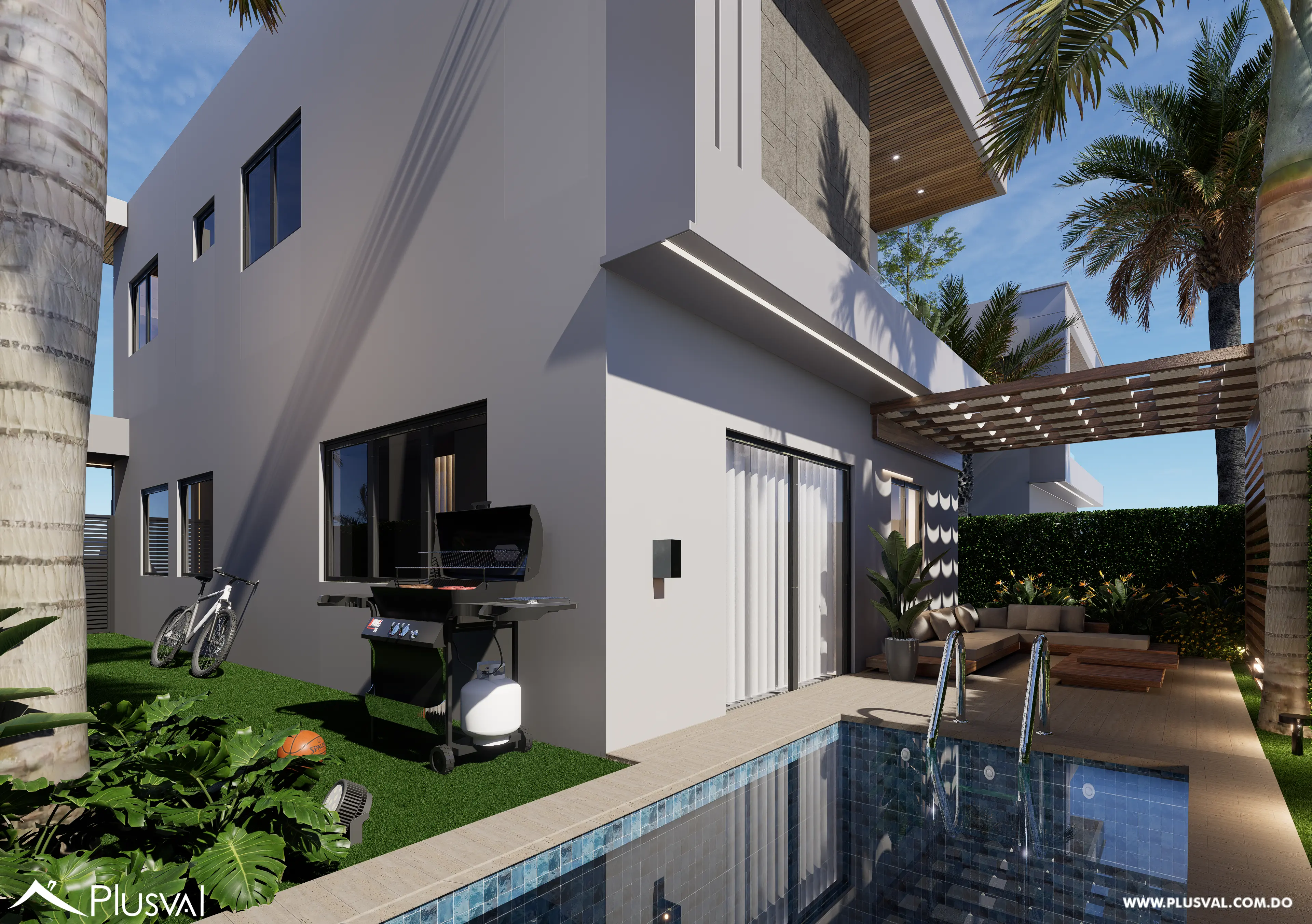 Residencia de 3 habitaciones con piscina y terraza privada en Punta Cana 462312