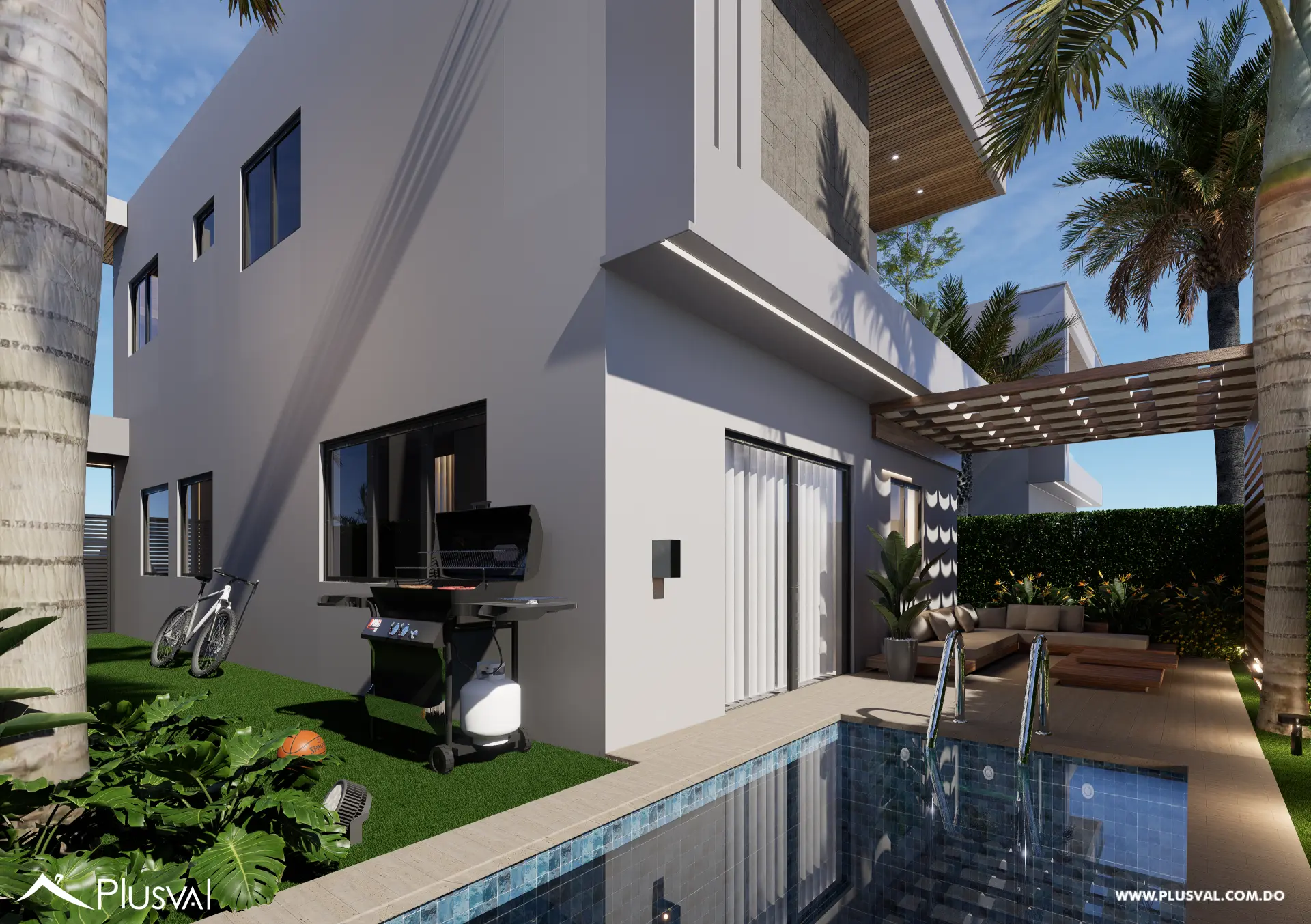 Residencia de 3 habitaciones con piscina y terraza privada en Punta Cana 462312