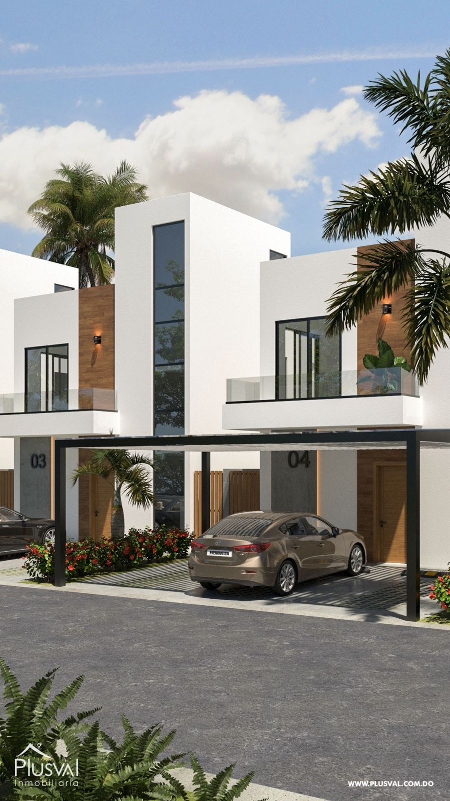 Townhouse de 3 habitaciones en Costa Cana – Con patio, terraza y piscina privada 463499