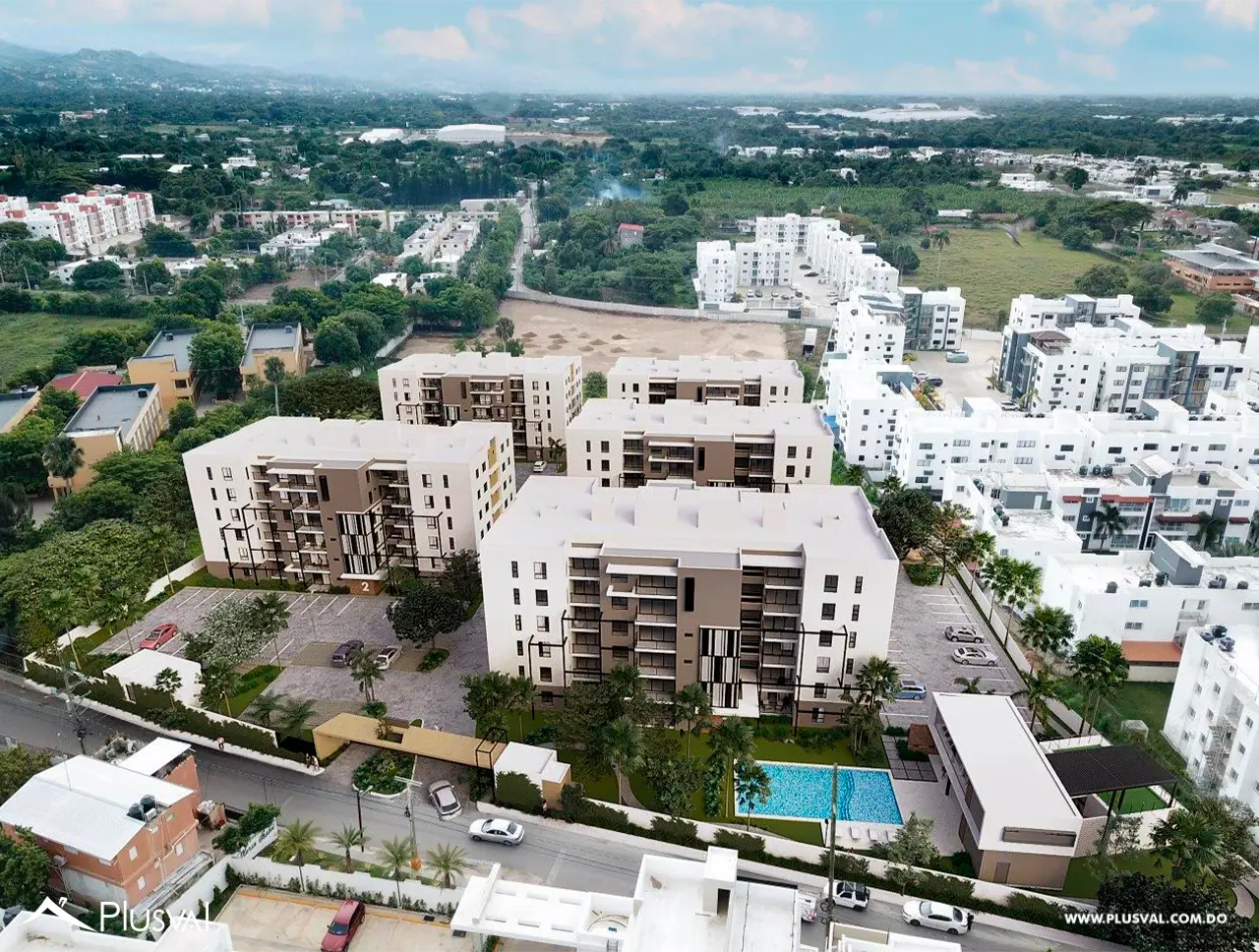 Apartamento en venta de 3 habitaciones con elevador y planta full en Llanos de Gurabo, Santiago 509661
