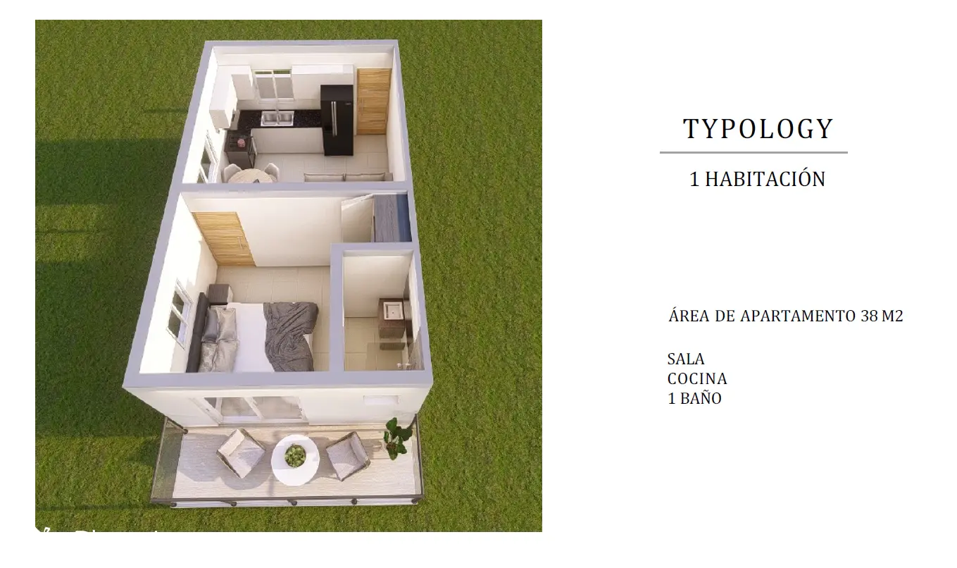 Apartamento de 1 Habitacion en Bavaro Punta Cana. Punta del Este III 507740