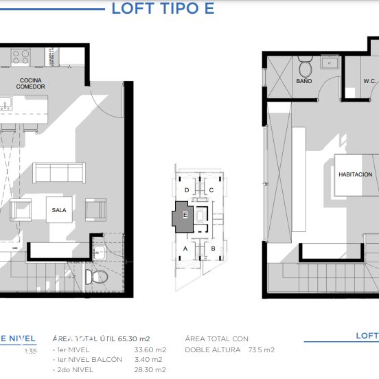Apartamento Tipo Loft, en El Vergel. 1 Habitación, dos balcones 489416