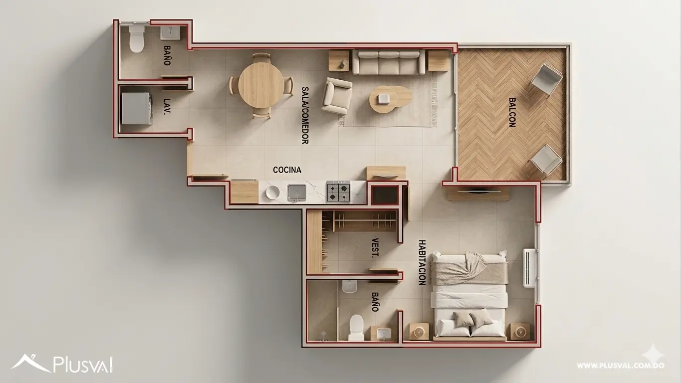 Apartamento en Venta en El Millón | 1 Habitación en Construcción en Crux Residences Suites – Ideal para Rentas Cortas 491773