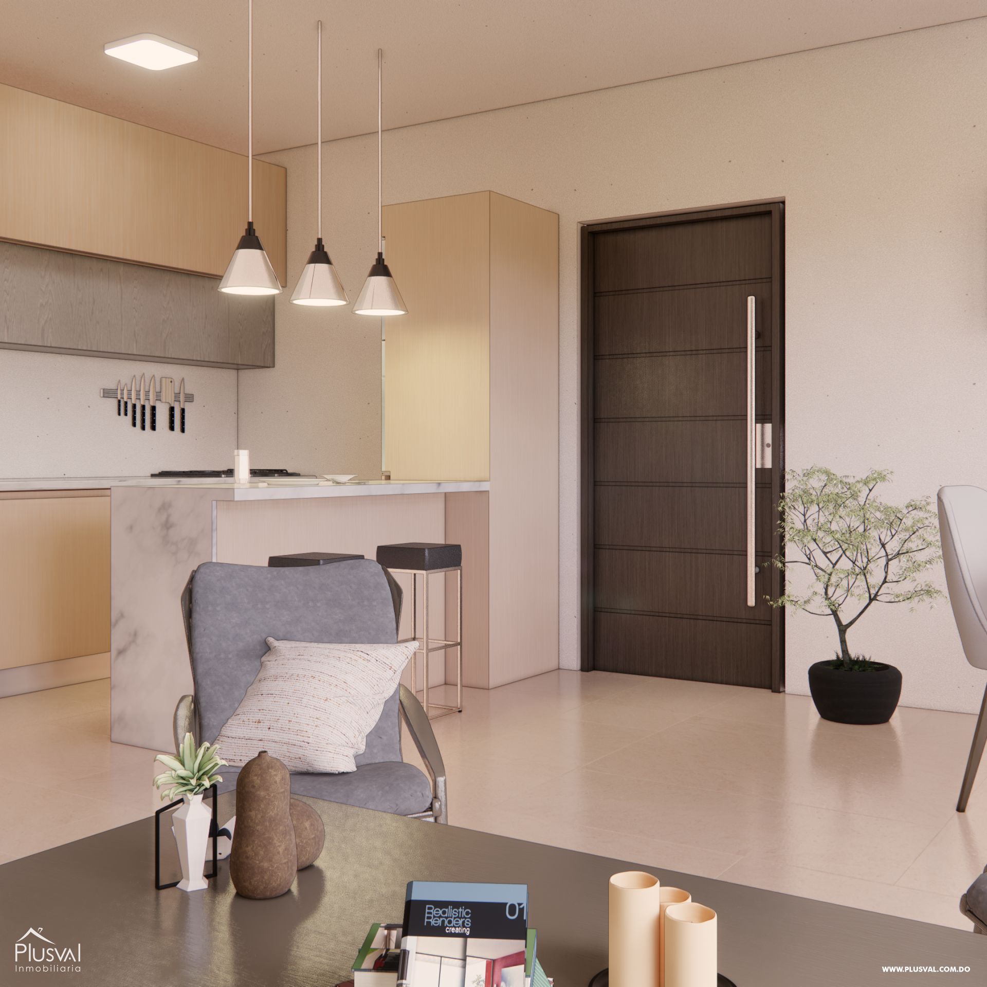 Apartamentos de 3 habitación con Acceso directo desde la autovía en Punta Cana 376684
