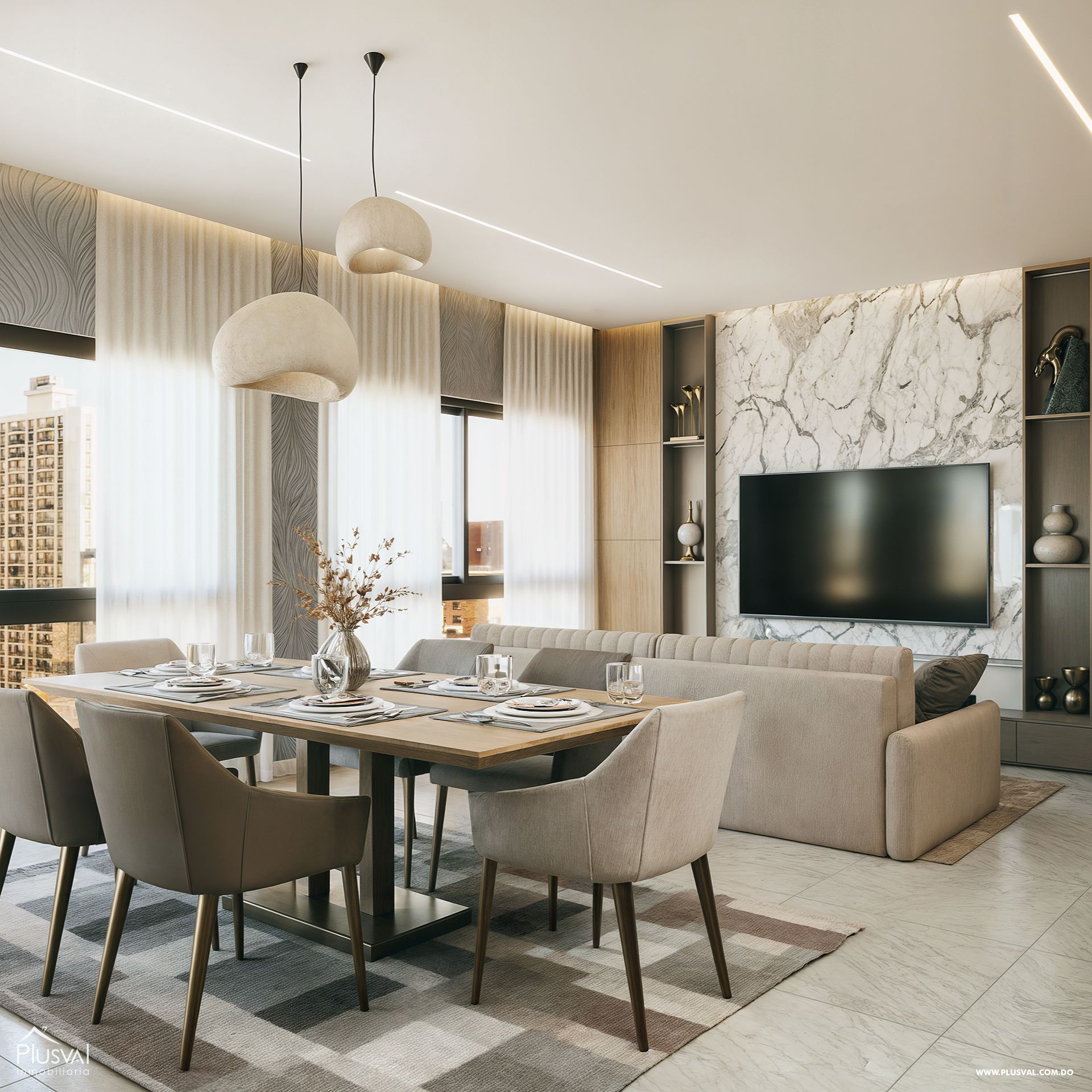 Apartamento de 3 habitaciones en Evaristo Morales 380491