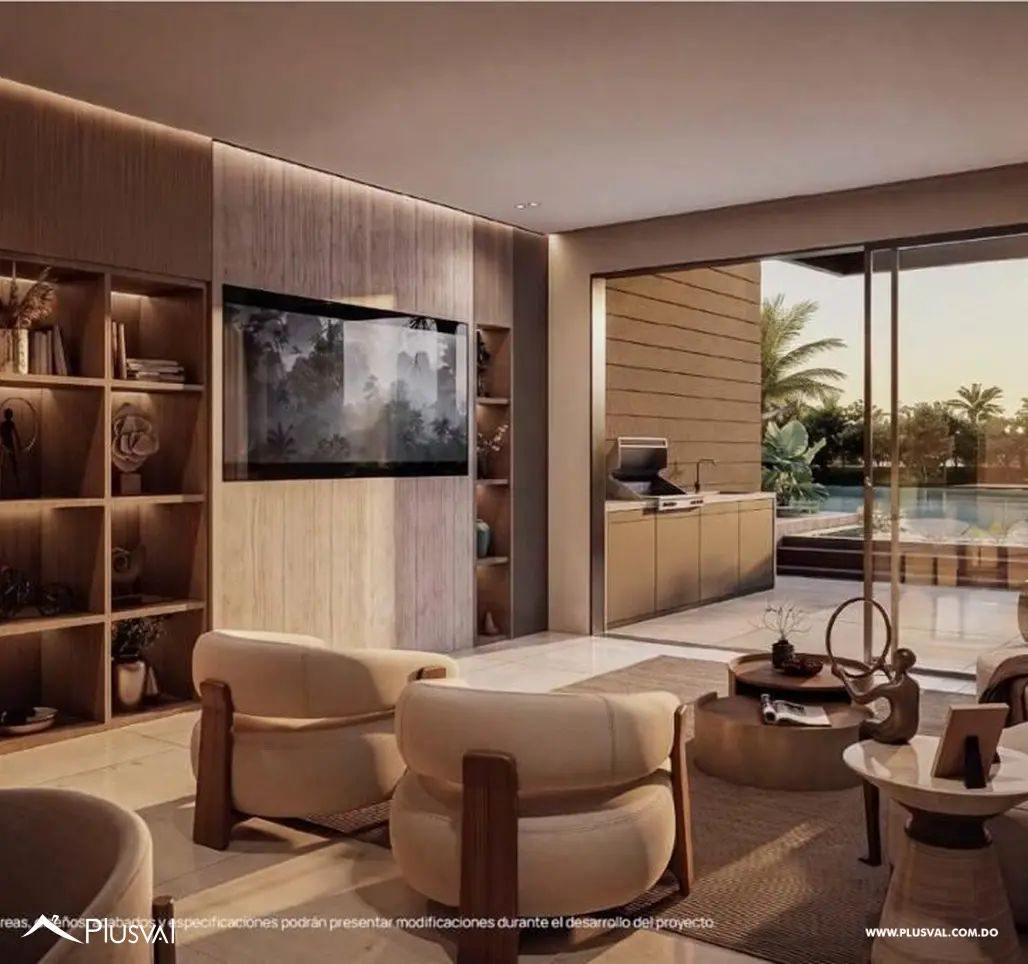 Elegante Apartamento de 2H + Servicio en Cap Cana con Vista al Lago. Moari by Hermida 531506