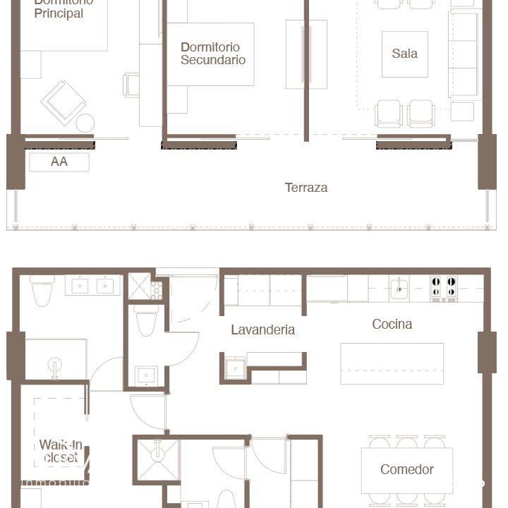 Apartamento en venta de 2 habitaciones en Piantini 336376