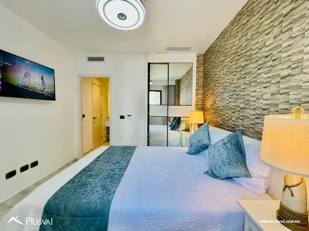 Venta de moderno apartamento amueblado en Cana Rock con acceso directo a Piscina 465295