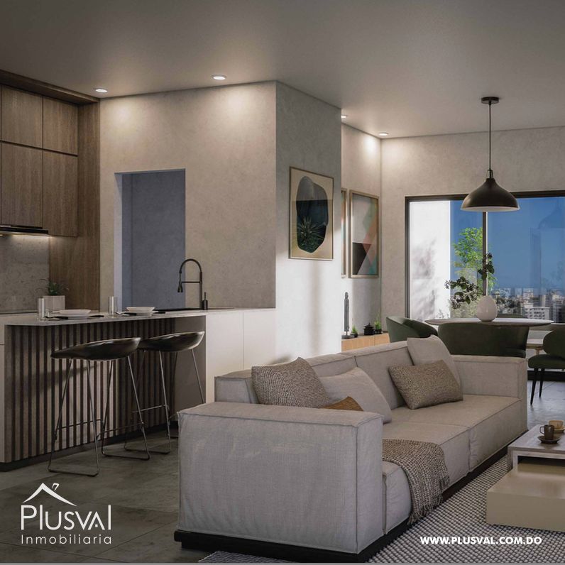 Modernos apartamentos en venta, en el centro de Naco de 2 habitaciones + estudio 281959