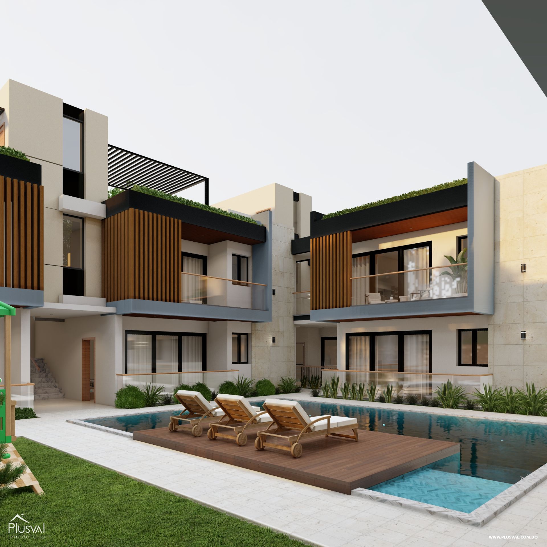 Proyecto de apartamentos en residencial privado con piscina y jacuzzi 319564
