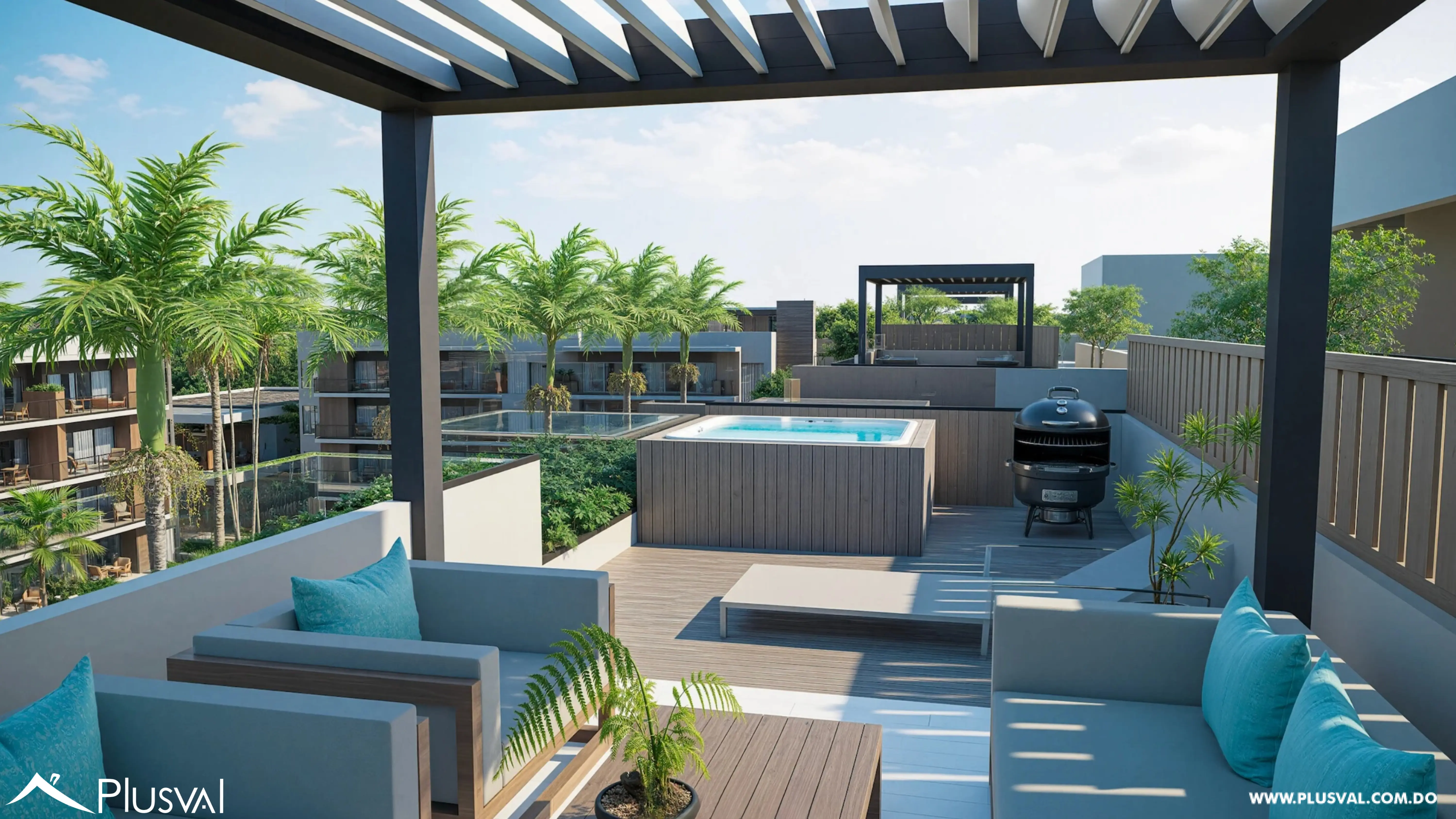 Apartments 2 habitaciones con Walk in Closet + Rooftop en Vista Cana con linea blanca 509911