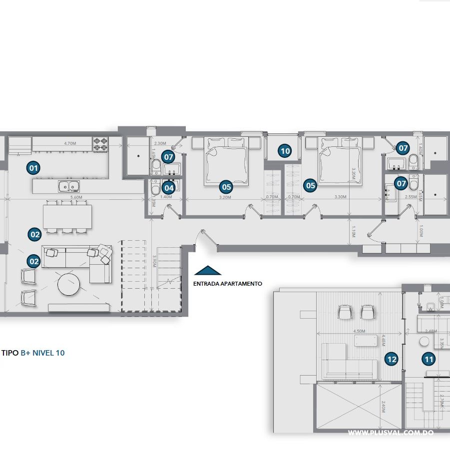 Penthouse Familiar de 2 Niveles – Evaristo Morales, a Pasos de la Churchill 427858