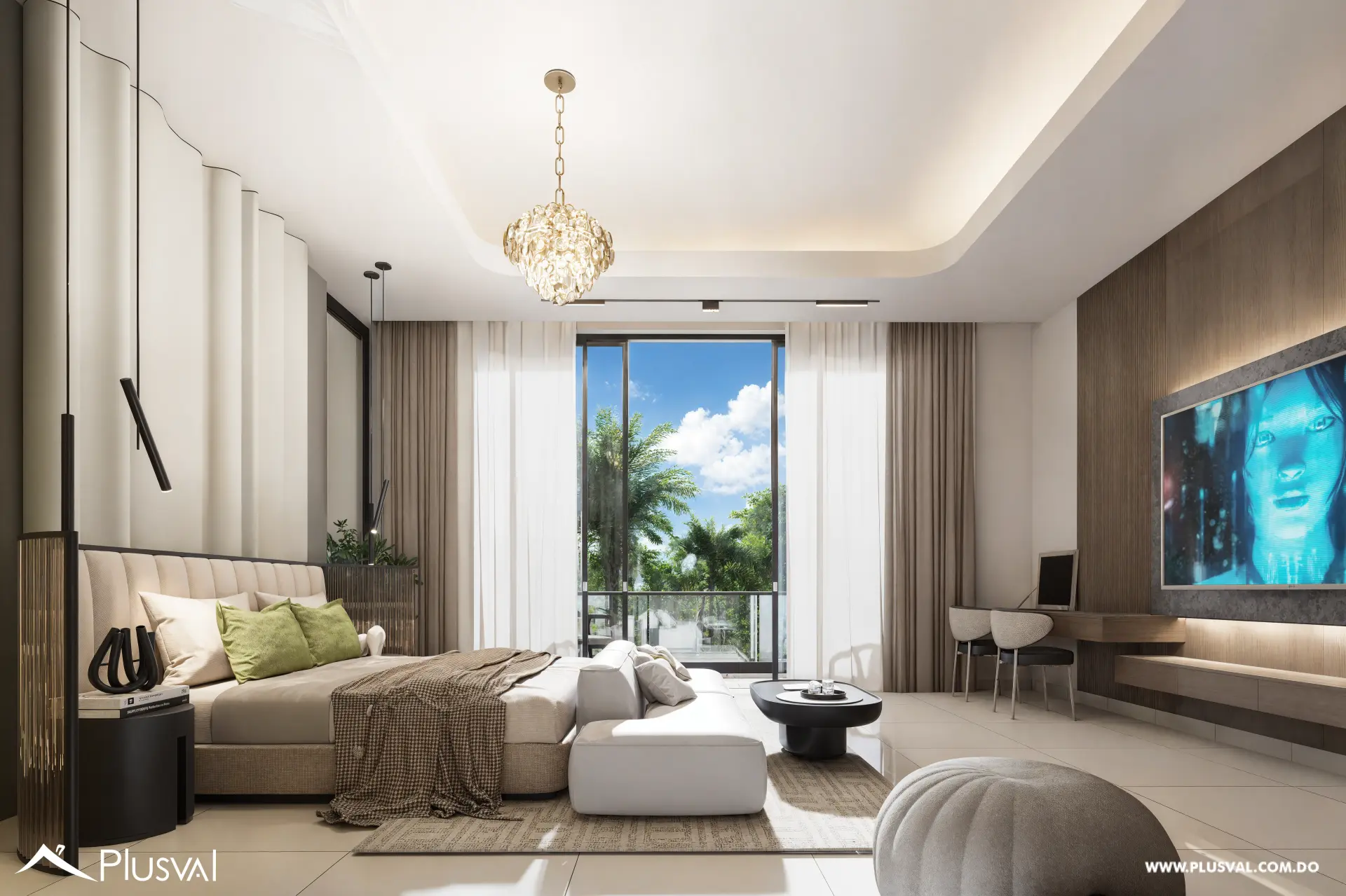 Villa de lujo con vistas panorámicas al Mar Caribe y Punta Espada Golf desde la piscina del segundo nivel 490189