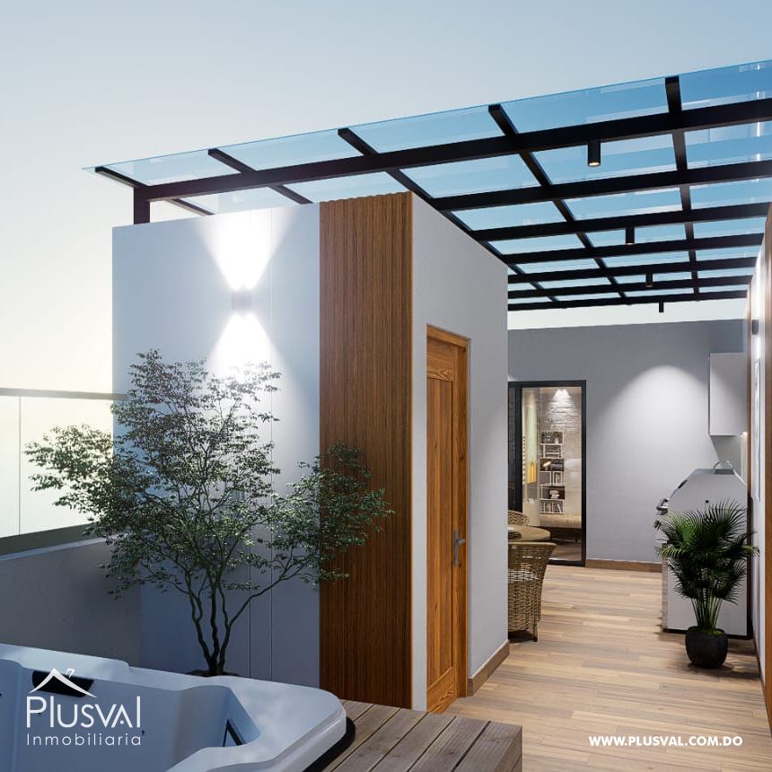Apartamento en planos con patio privado, ubicado en zona residencial de Santiago, 408622
