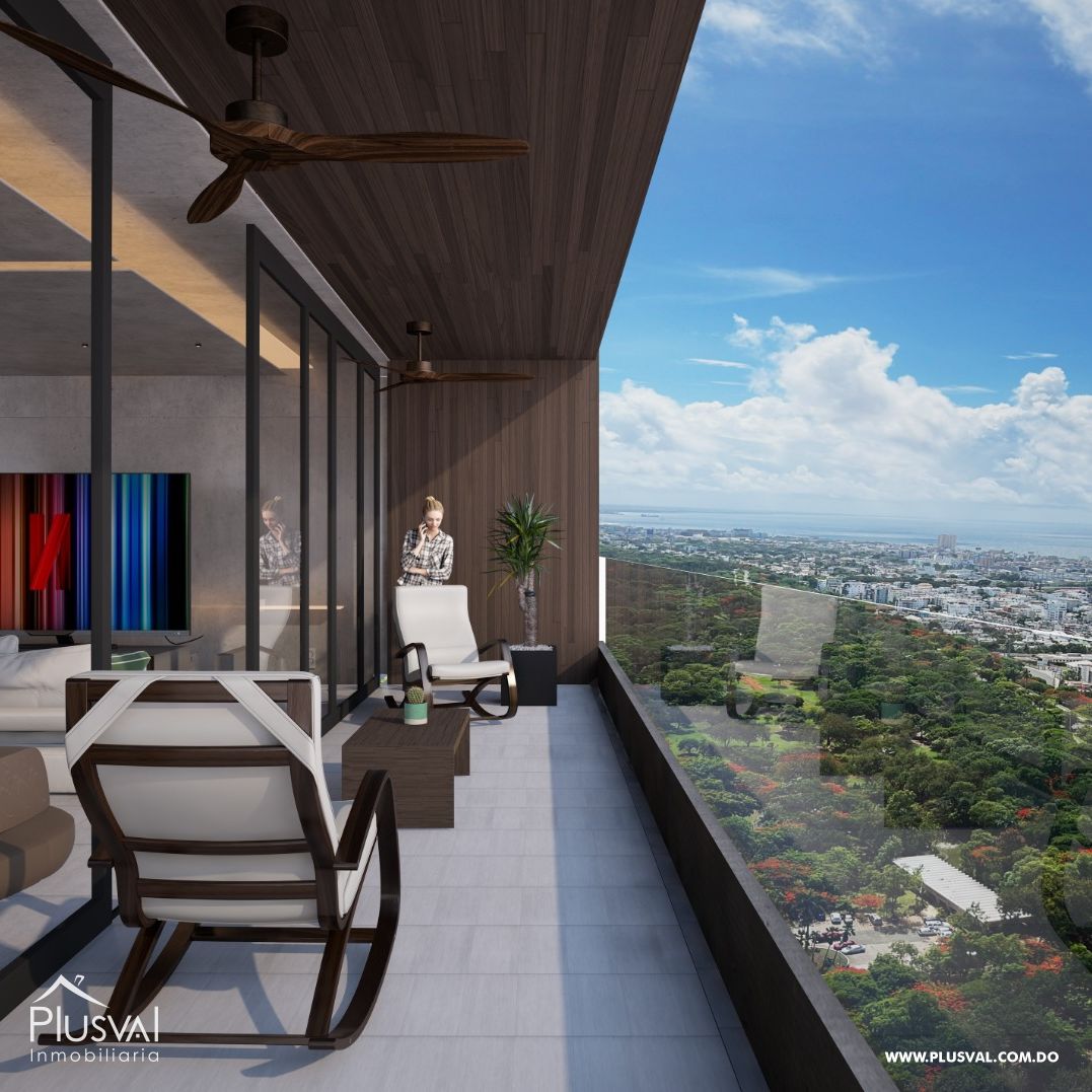 Espectacular apartamento de 3 habitaciones con balcón panorámico y 3 parqueos en Anacaona 360036
