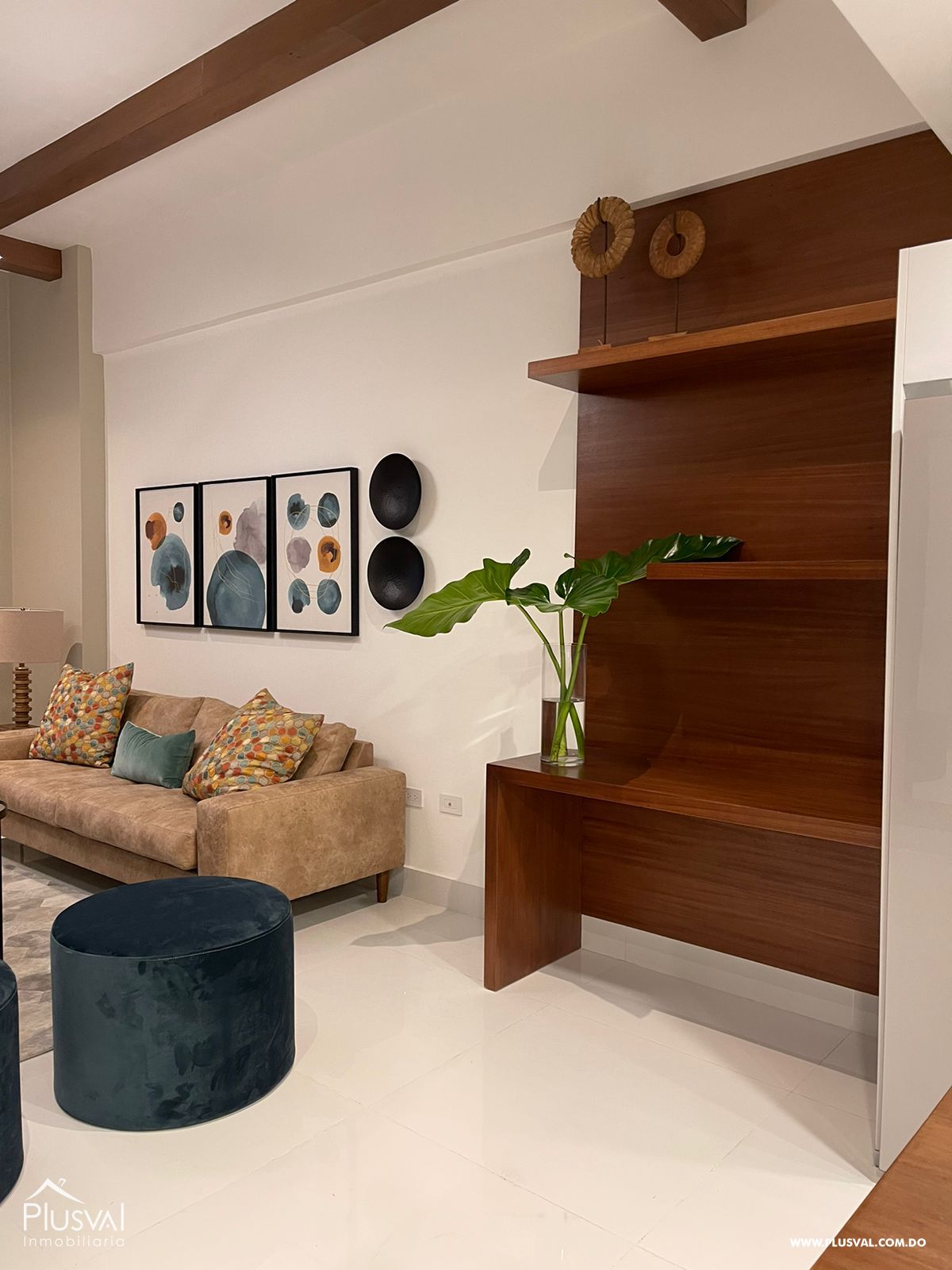 Apartamento de 1 habitación en alquiler + estudio amueblado en Piantini 289488