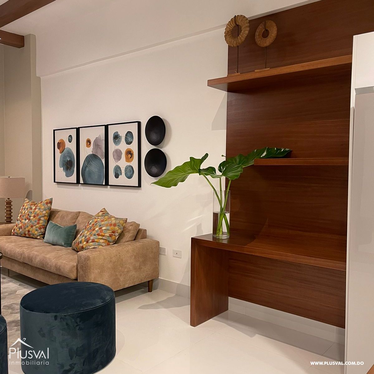 Apartamento de 1 habitación en alquiler + estudio amueblado en Piantini 289488