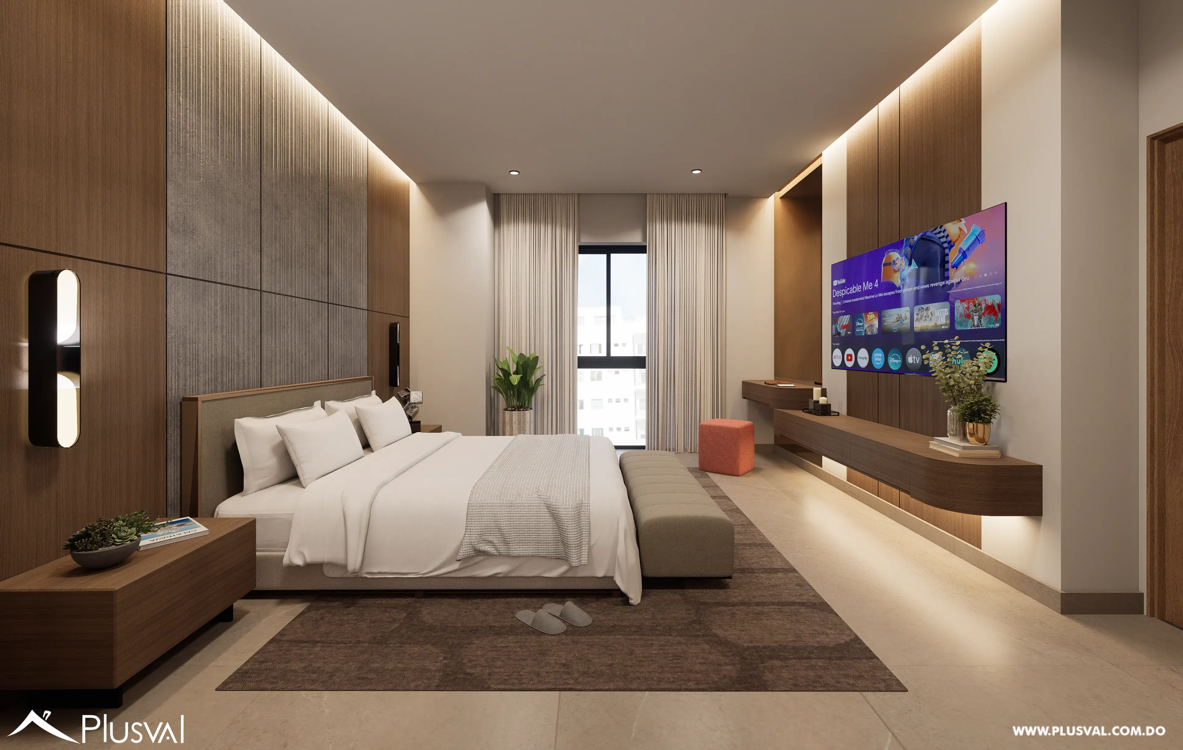 Moderno apartamento en venta en Naco 3 habitaciones con estudio, balcón y 3 parqueos 514023
