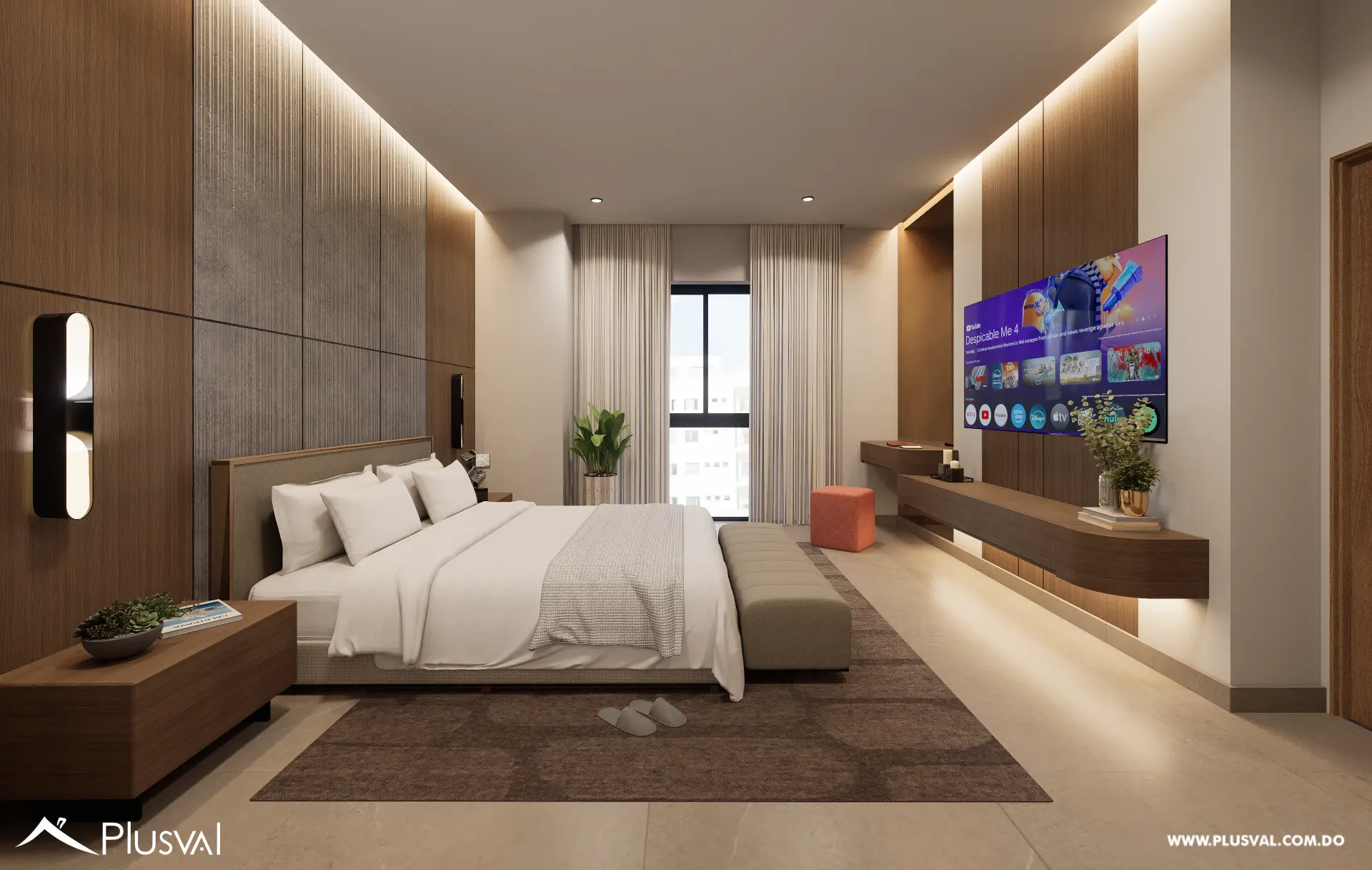 Moderno apartamento en venta en Naco 3 habitaciones con estudio, balcón y 3 parqueos 514023