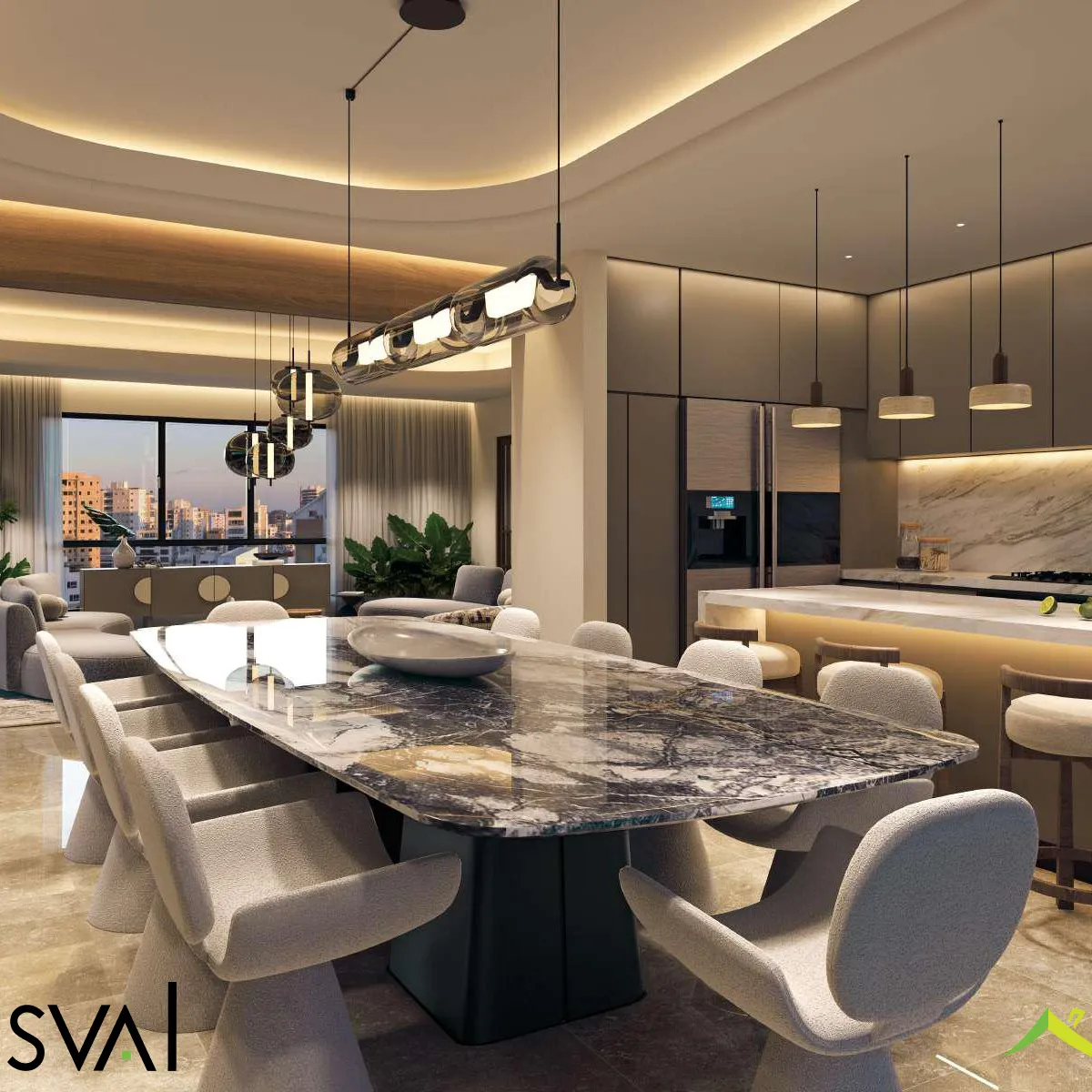 Apartamento en venta de 3 habitaciones y 4 parqueos en Naco, uno por nivel 416973