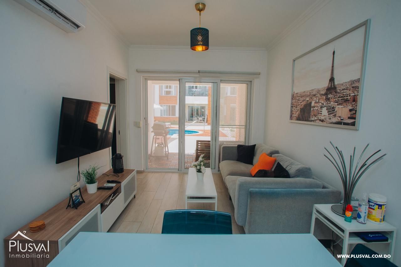 Apartamento en venta en una residencia nueva y segura, cercana a comercios y ubicada en el centro de Bávaro, a 4 minutos de la playa. 488243