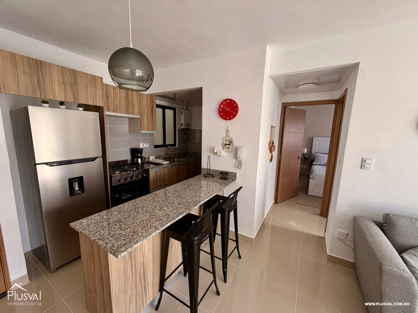 Apartamento amueblado en Renta de 1 habitación en 4to nivel con areas sociales completas en Punta Cana 491952