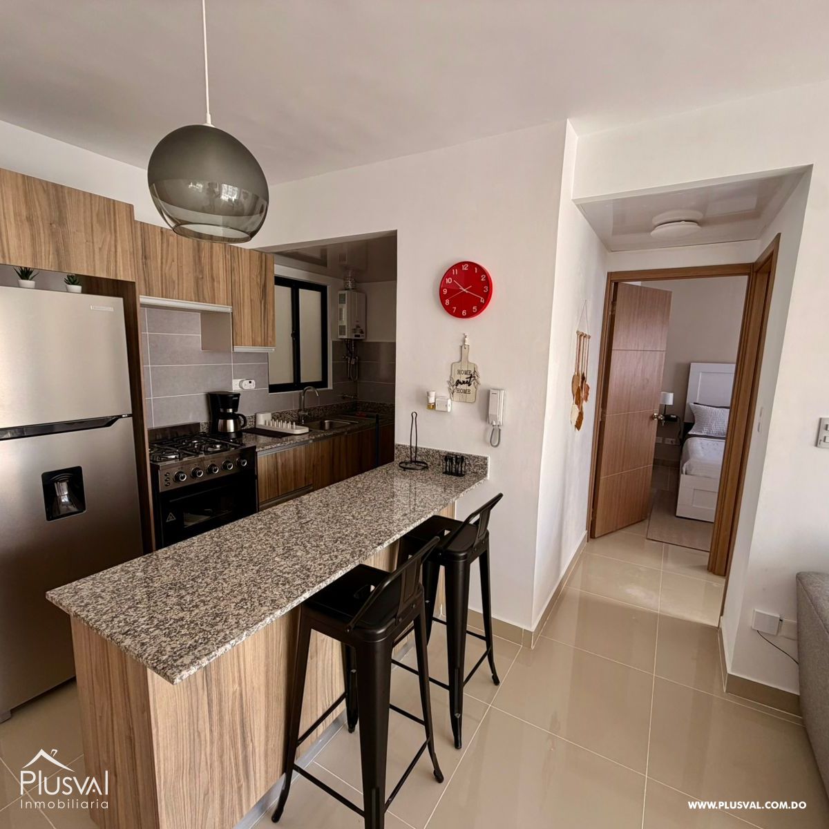 Apartamento amueblado en Renta de 1 habitación en 4to nivel con areas sociales completas en Punta Cana 491952