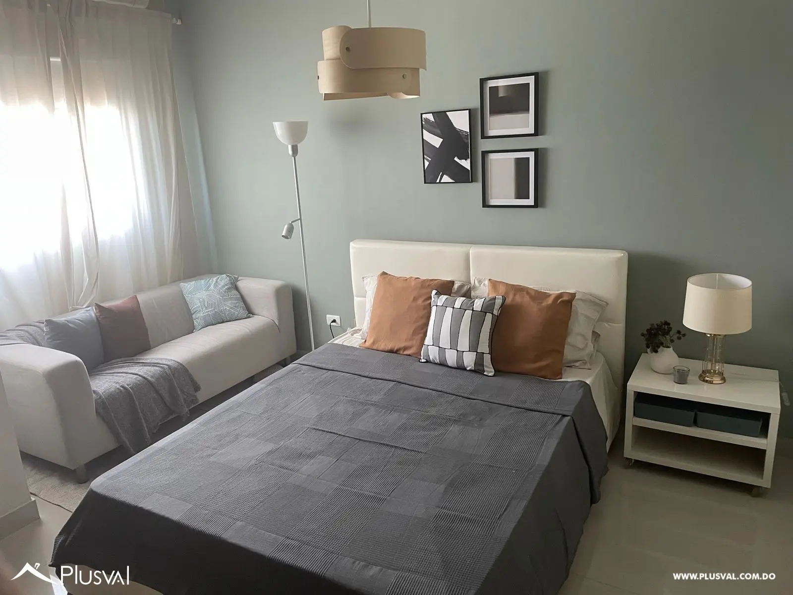 Apartamento amueblado en Alquiler, de 1 habitación en Evaristo Morales. 489403