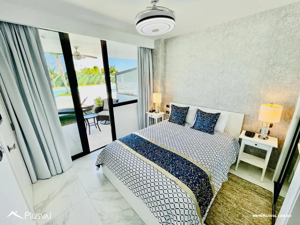 Venta de moderno apartamento amueblado en Cana Rock con acceso directo a Piscina 465293