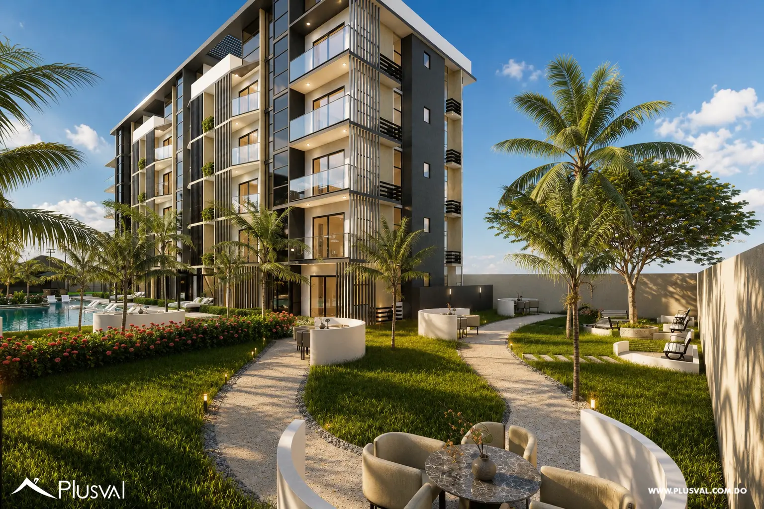 Apartamento de 1 Habitacion con Family Room y Terraza con Jacuzzi a minutos de Downtown PuntaCana.  Riviera Garden Deux 526637