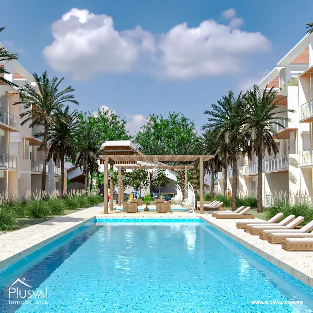 Proyecto de  Apartamentos con hermosas areas sociales, restaurant y spa en las Terrenas, Samaná. 206478