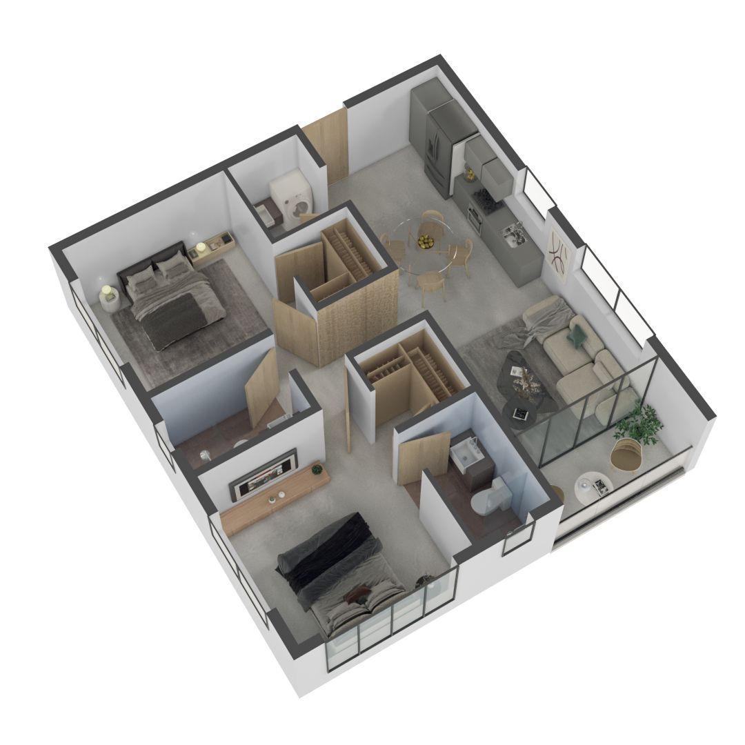 APARTAMENTOS DE 3 HABITACIONES CON AREA SOCIAL EN LLANOS DE GURABO, SANTIAGO 300087