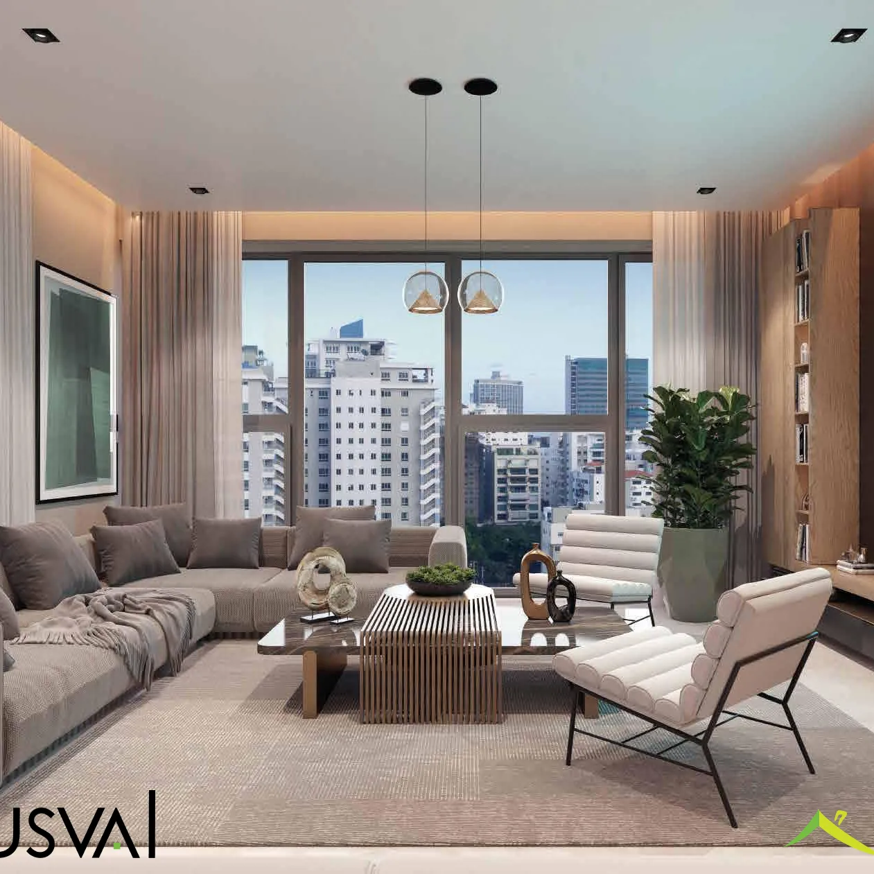 Apartamento en venta en Naco de 3 habitaciones + estudio 416948