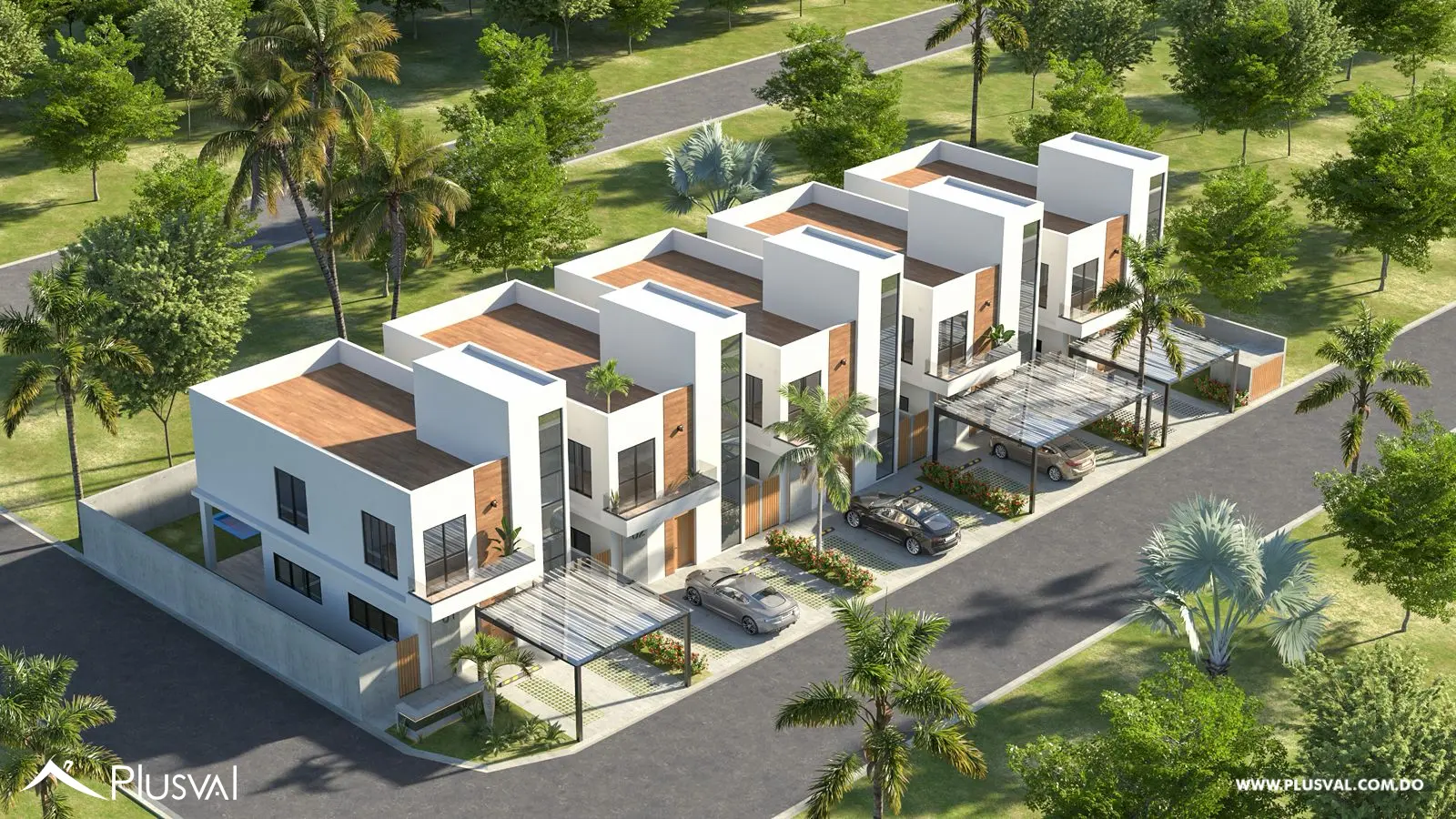 Townhouse de 3 habitaciones en Costa Cana – Con patio, terraza y piscina privada 463498