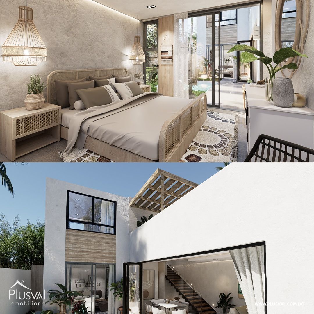 4 villas de 2 niveles en Punta Cana con piscina. 460177