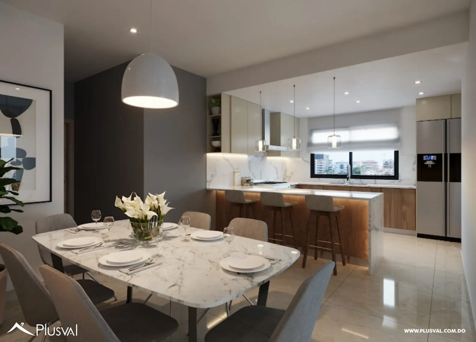 Apartamento con estudio en venta en Evaristo Morales 454075