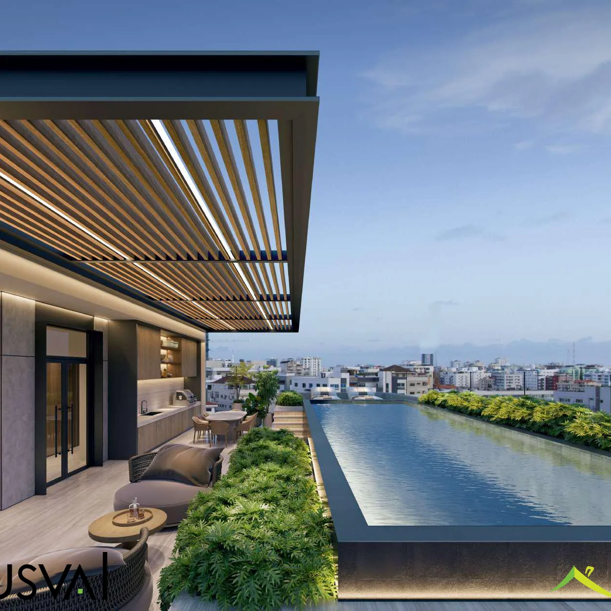 Apartamento en venta de 3 habitaciones y 4 parqueos en Naco, uno por nivel 416975