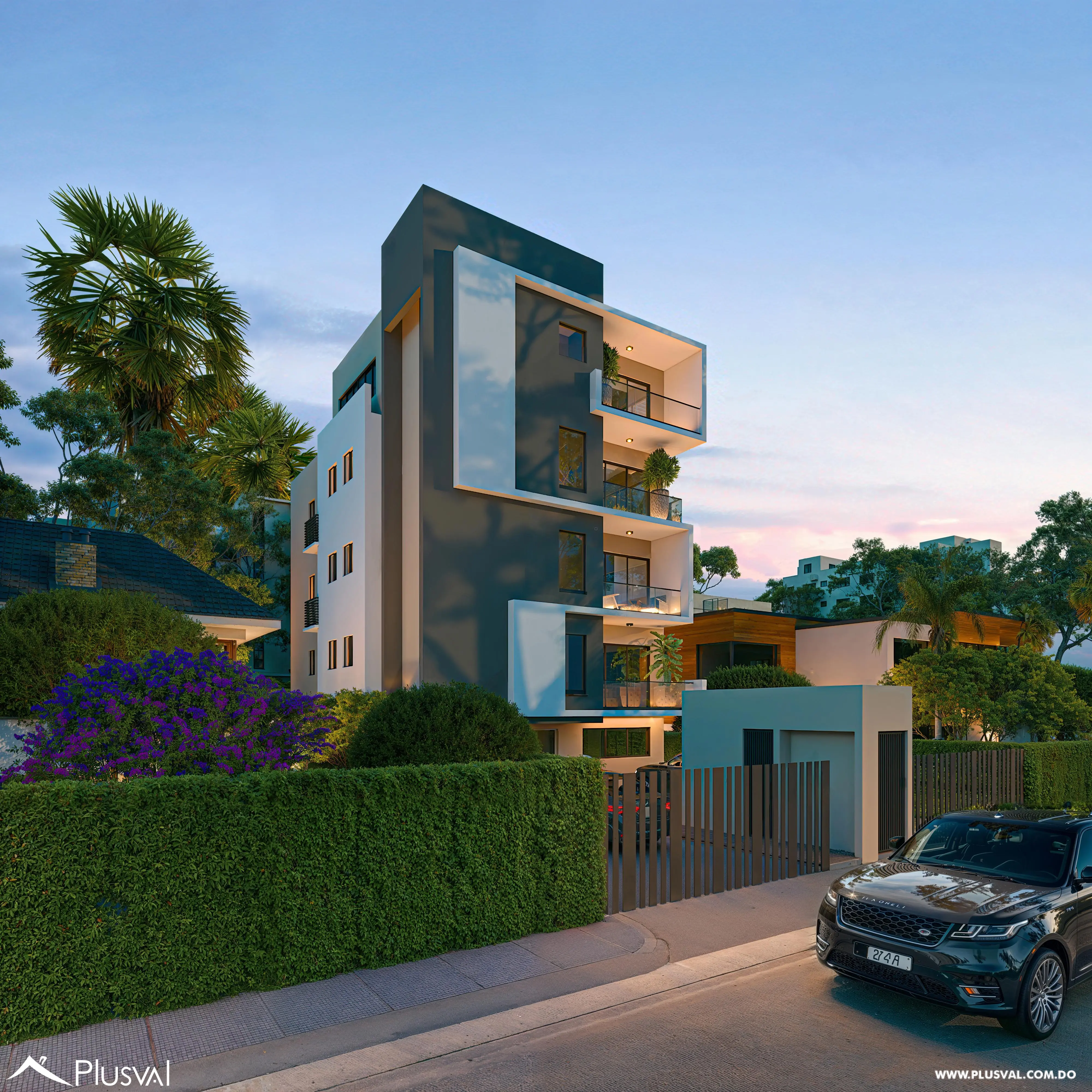 Penthouse de dos niveles con un gran salón social y una terraza en el rooftop 464737