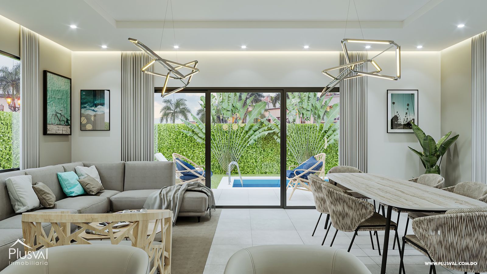 Casas de dos niveles en Punta Cana 216602