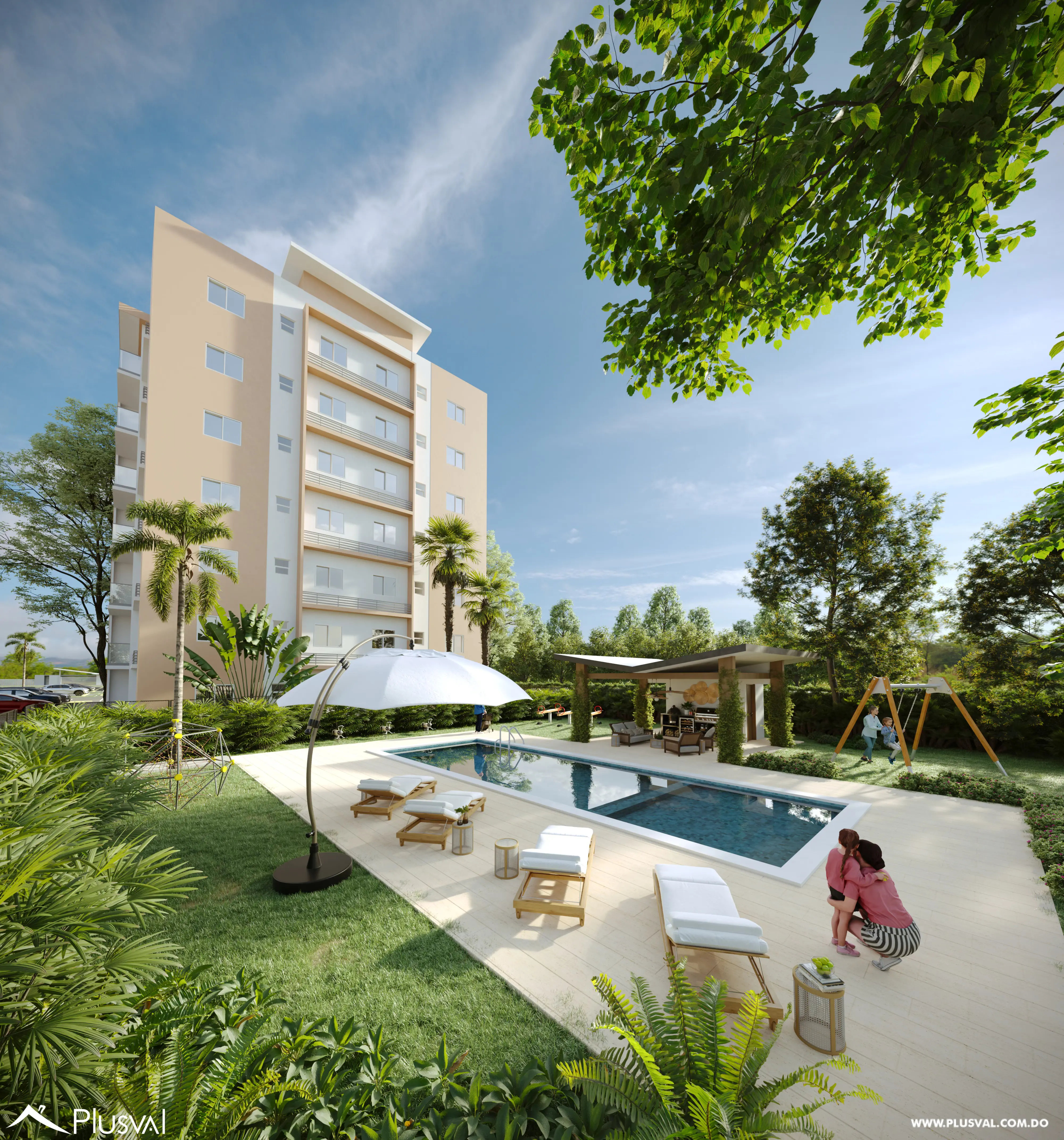 Moderna torre de apartamentos en la Barranquita, Santiago. 474267