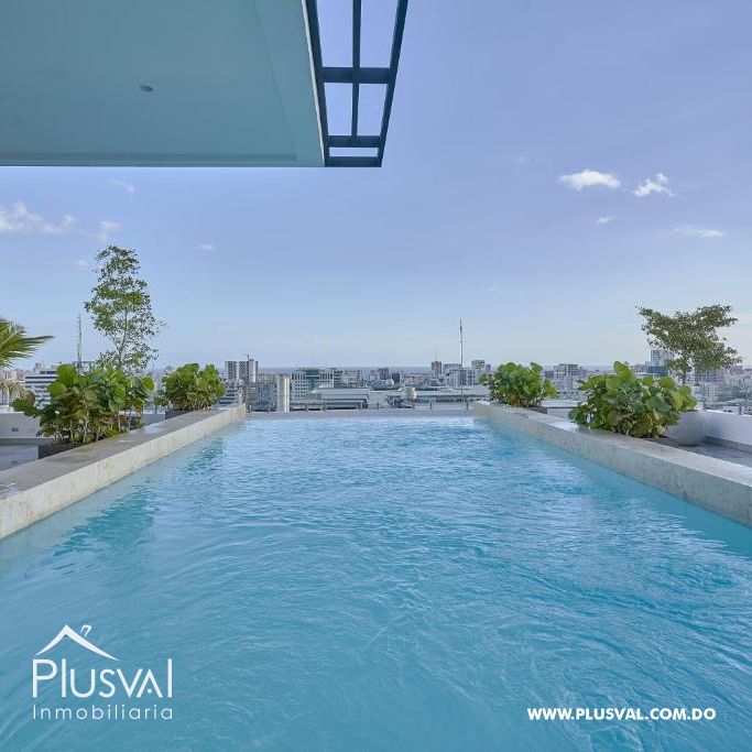 Apartamento de 1 habitación en alquiler + estudio amueblado en Piantini 289479