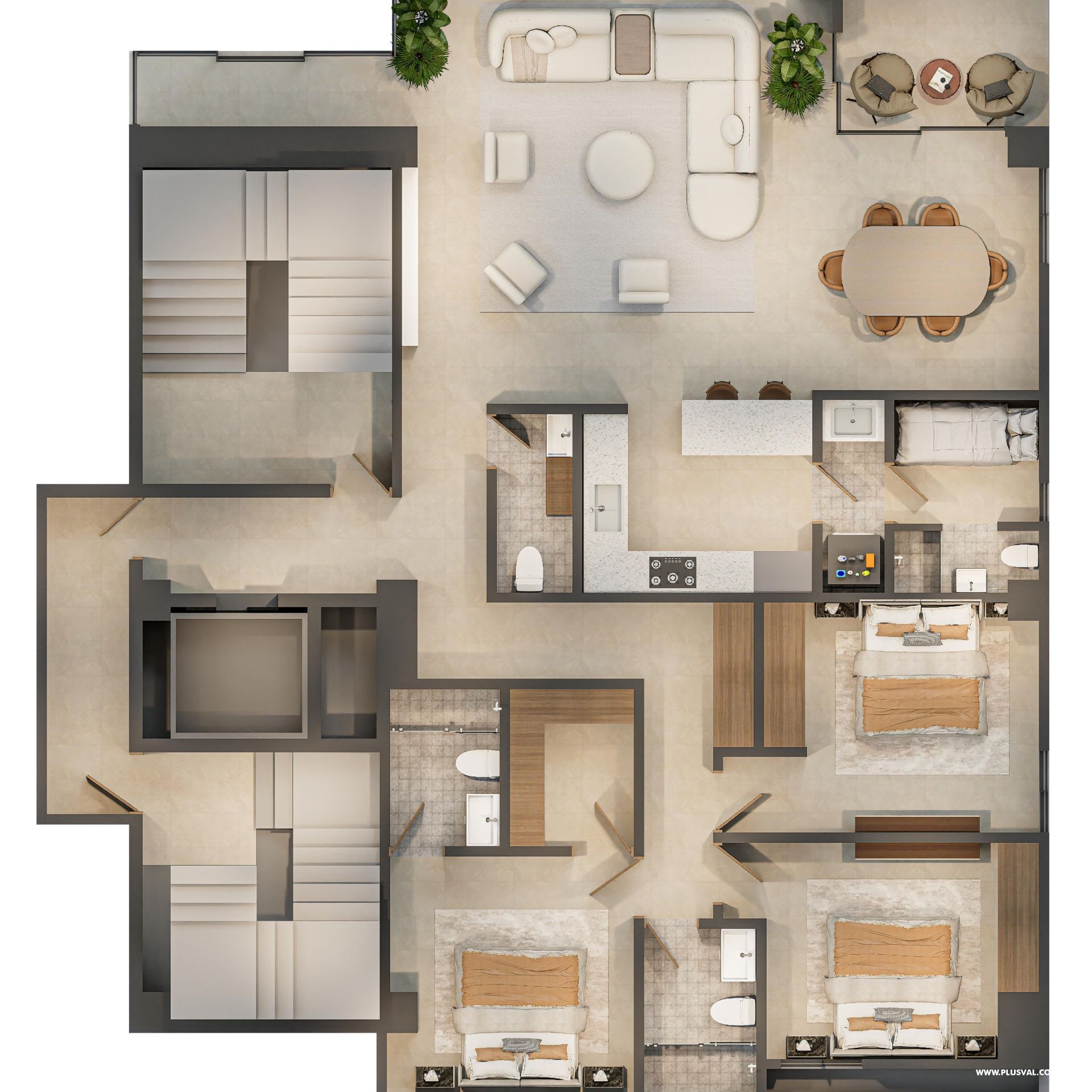 Moderno proyecto residencial de diseño minimalista. 451517