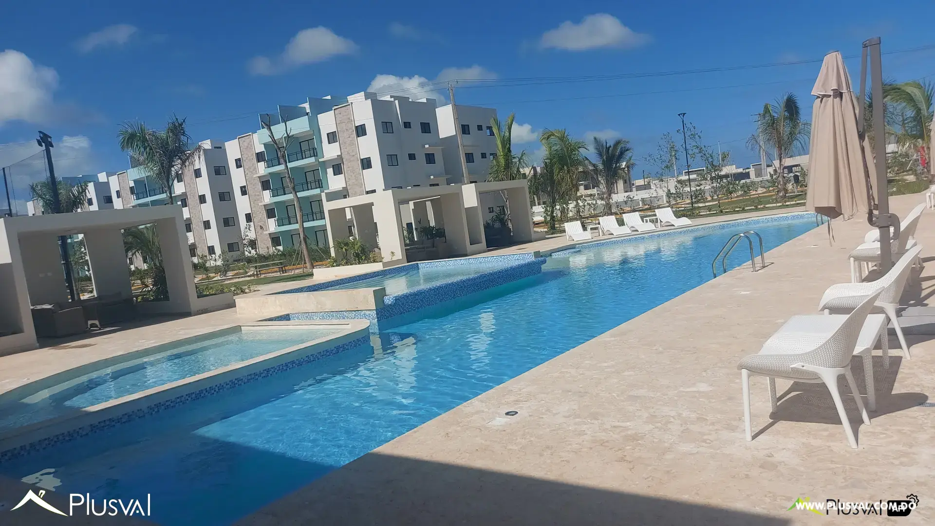 Apartamento amueblado en Renta de 1 habitación en 4to nivel con areas sociales completas en Punta Cana 477790