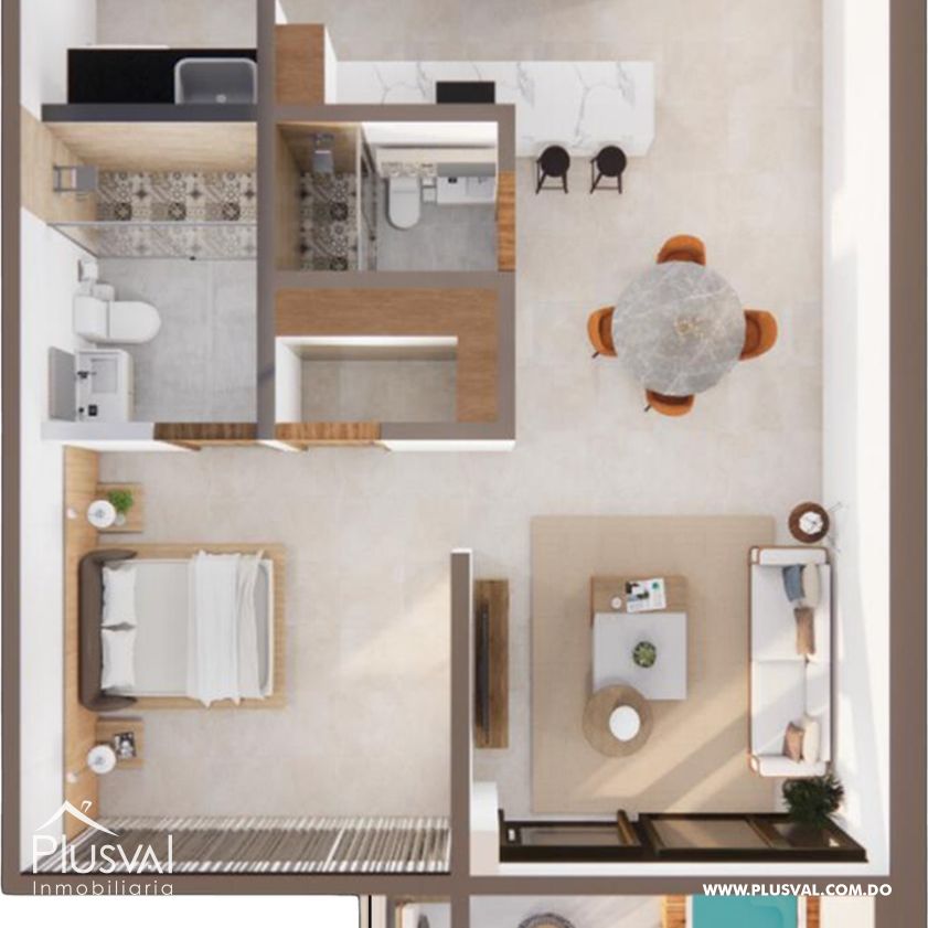 Apartamento de 1 Habitacion en Brisas de Punta Cana con Jacuzzi Incluido. 396446