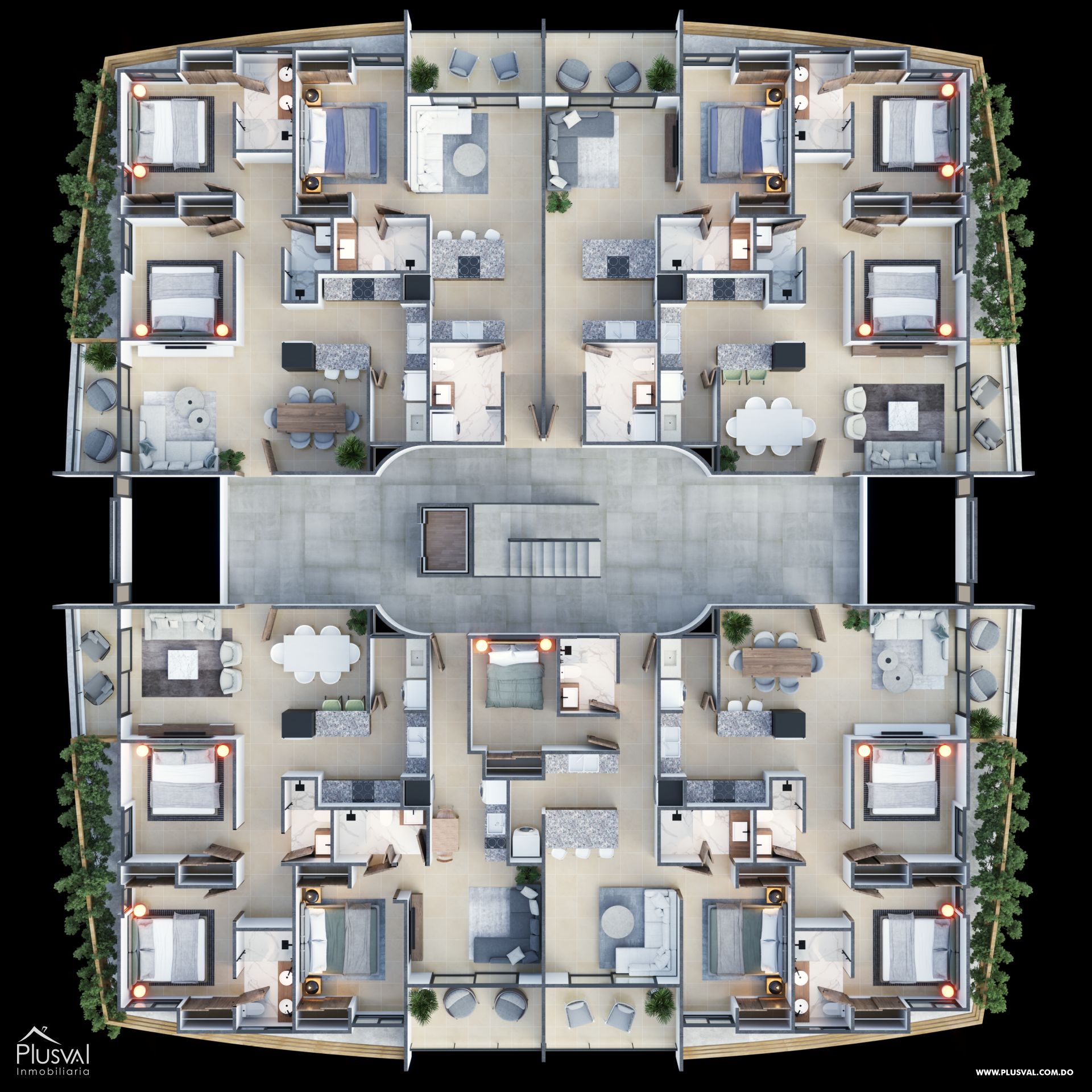Amplios Apartamentos de 1, 2 y 3 Habitaciones en Venta 456491