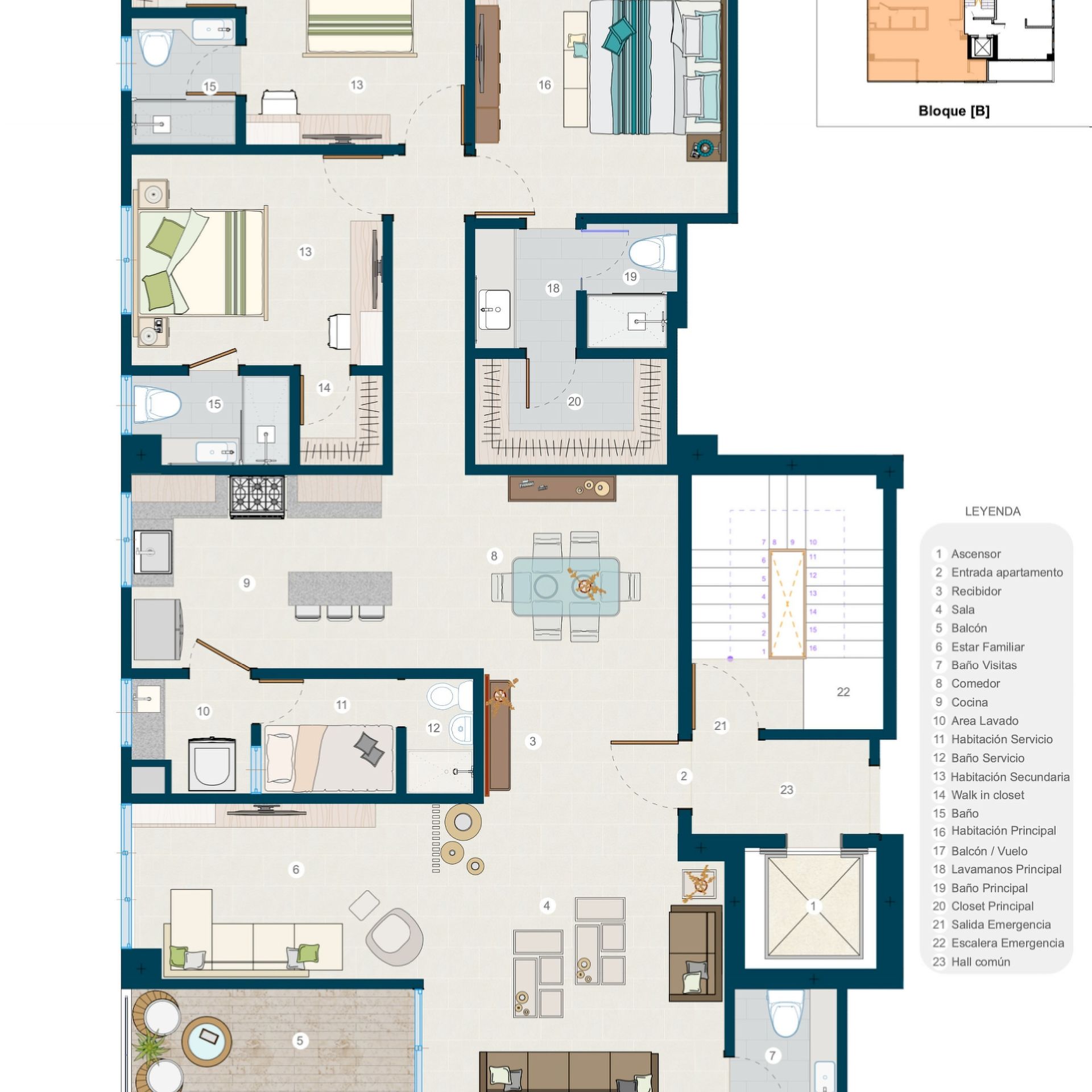 Moderna torre de Apartamentos en Venta en Mirador Sur 278612