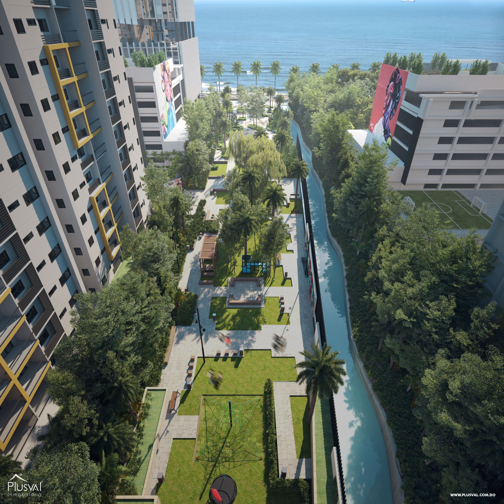 Impresionante apartamento de 3 habitaciones en venta en el malecón, un oasis urbano en el corazón de Santo Domingo 344286
