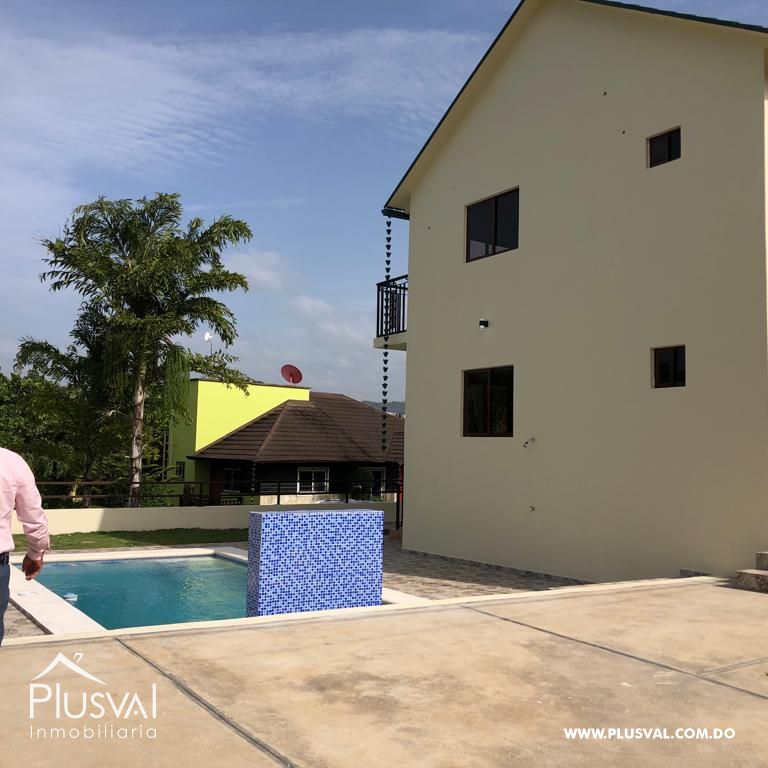 Fresca Cabaña Amueblada con Piscina en Sajoma 308176